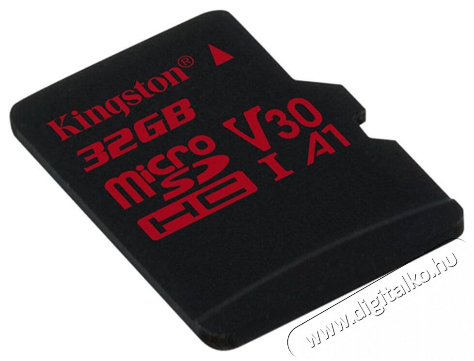 Kingston 32GB SD micro Canvas React (SDHC Class 10 UHS-I U3) (SDCR/32GBSP) memória kártya Memória kártya / Pendrive - MicroSD / MicroSDHC kártya - 337386
