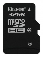 Kingston 32GB Class micro SD (SDC4/32GBSP) memória kártya Memória kártya / Pendrive - MicroSD / MicroSDHC kártya - 312008