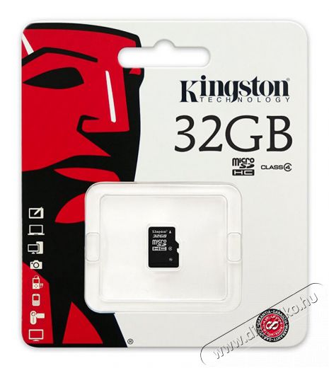 Kingston 32GB Class micro SD (SDC4/32GBSP) memória kártya Memória kártya / Pendrive - MicroSD / MicroSDHC kártya - 312008