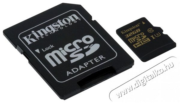 Kingston 32GB SD micro (SDHC Class U3 UHS-I) (SDCG/32GB) memória kártya adapterrel Memória kártya / Pendrive - MicroSD / MicroSDHC kártya - 314654