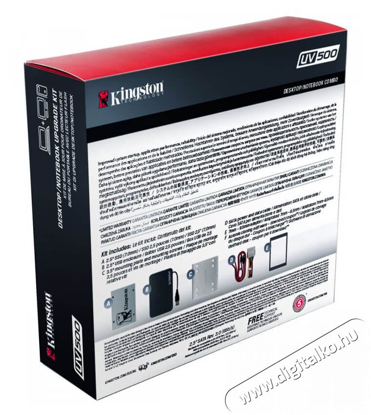 Kingston 480GB 2,5 SATA3 (SUV500B/480G) SSD kit Egyéb - Nem forgalmazzuk ! - 338451