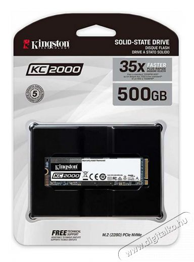 Kingston 500GB M.2 NVMe 2280 KC2000 (SKC2000M8/500G) SSD Egyéb - Nem forgalmazzuk ! - 350971
