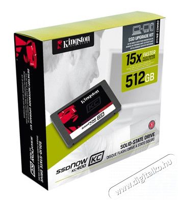 Kingston 512GB SATA3 2,5" 7mm (SKC400S3B7A/512G) Upgrade Kit SSD Iroda és számítástechnika - Adattároló / merevlemez - SSD - 312038