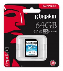 Kingston Canvas Go 64GB Class 10 UHS-I U3 SD (SDG/64GB) memória kártya Memória kártya / Pendrive - SD / SDHC / SDXC kártya - 336593