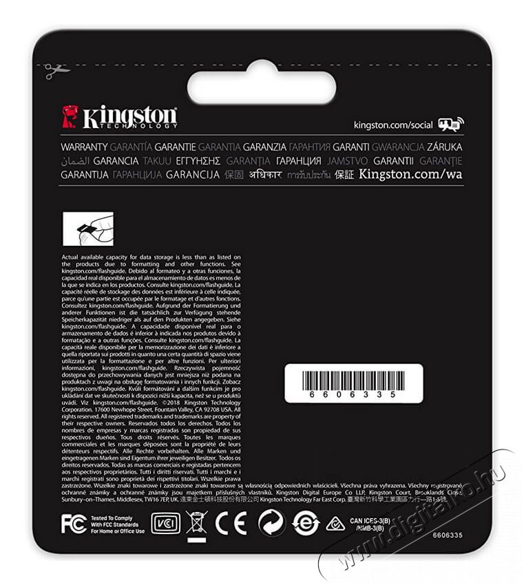 Kingston Canvas Go 64GB Class 10 UHS-I U3 SD (SDG/64GB) memória kártya Memória kártya / Pendrive - SD / SDHC / SDXC kártya - 336593
