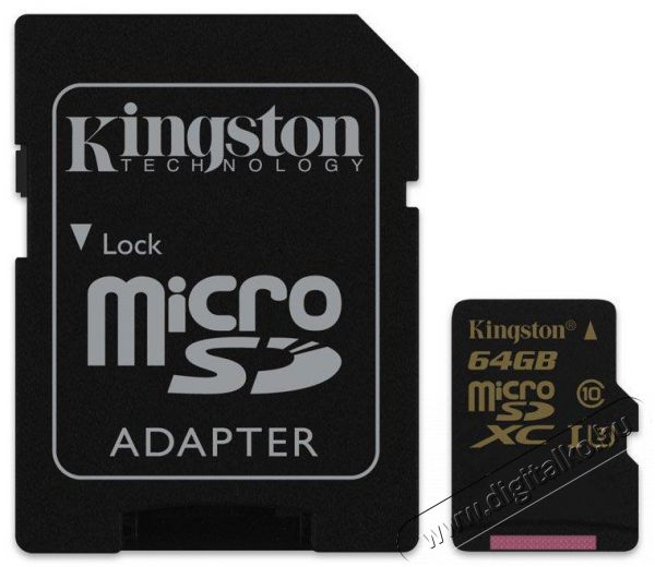 Kingston 64GB SD micro (SDXC Class U3 UHS-I) (SDCG/64GB) memória kártya adapterrel Memória kártya / Pendrive - MicroSD / MicroSDHC kártya - 314656