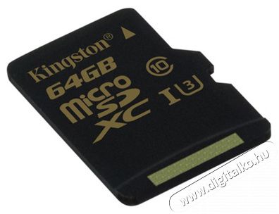 Kingston 64GB SD micro (SDXC Class U3 UHS-I) (SDCG/64GBSP) memória kártya Memória kártya / Pendrive - MicroSD / MicroSDHC kártya - 314657