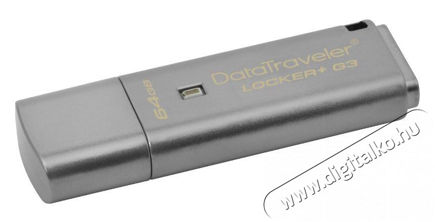 Kingston 64GB USB3.0 (DTLPG3/64GB) Datatraveler Locker+ G3 - ezüst Memória kártya / Pendrive - Pendrive - 312055