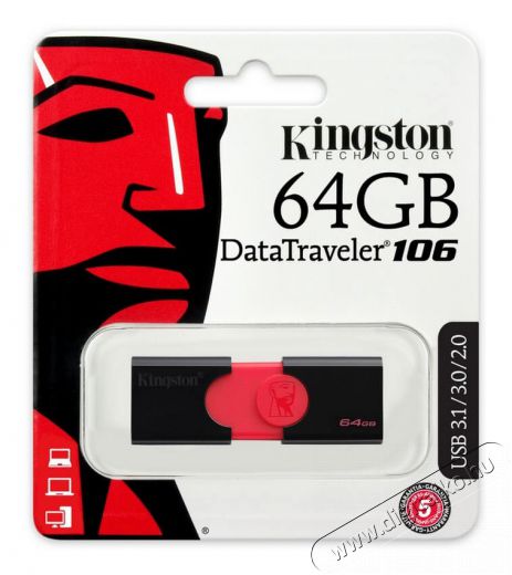 Kingston 64GB USB3.0 Datatraveler 106 (DT106/64GB) pendrive - fekete Egyéb - Nem forgalmazzuk ! - 341394