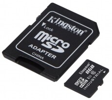 Kingston 8GB SD micro (SDHC Class 10 UHS-I)Industrial Temp Card (SDCIT/8GB ) memória kártya adapterrel Memória kártya / Pendrive - MicroSD / MicroSDHC kártya - 332607