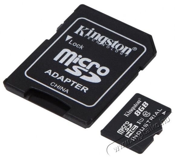 Kingston 8GB SD micro (SDHC Class 10 UHS-I)Industrial Temp Card (SDCIT/8GB ) memória kártya adapterrel Memória kártya / Pendrive - MicroSD / MicroSDHC kártya - 332607