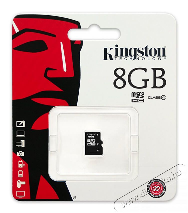 Kingston 8GB Class 4 micro SD (SDC4/8GBSP) memória kártya Memória kártya / Pendrive - MicroSD / MicroSDHC kártya - 312068