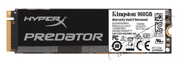 Kingston 960GB M.2 2280 HyperX Predator (SHPM2280P2/960G) SSD Iroda és számítástechnika - Adattároló / merevlemez - SSD - 312076