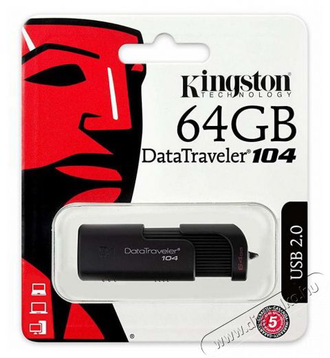 Kingston 64GB USB2.0 DataTraveler 104 (DT104/64GB) pendrive - fekete Egyéb - Nem forgalmazzuk ! - 350595