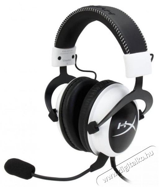 Kingston HyperX Cloud KHX-H3CL 3,5 Jack gamer headset - fehér Audio-Video / Hifi / Multimédia - Fül és Fejhallgatók - Fejhallgató mikrofonnal / headset - 312089