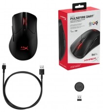 Kingston HyperX Pulsefire Dart vezeték nélküli gamer egér - fekete Iroda és számítástechnika - Egér - Vezeték nélküli egér - 367760