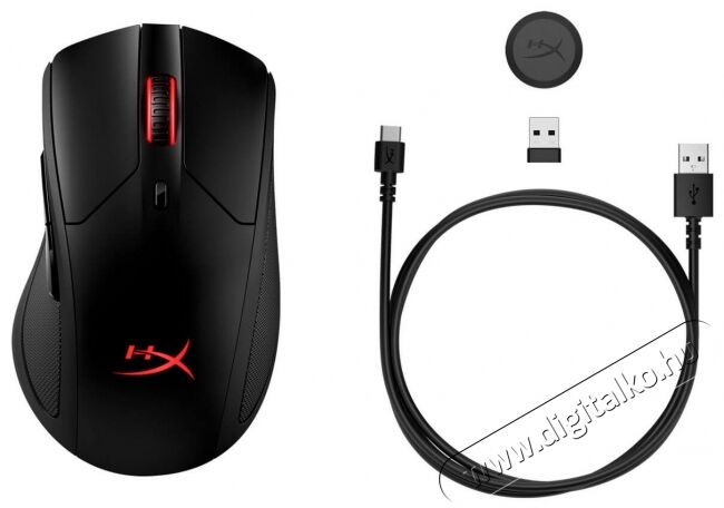 Kingston HyperX Pulsefire Dart vezeték nélküli gamer egér - fekete Iroda és számítástechnika - Egér - Vezeték nélküli egér - 367760