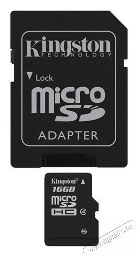 Kingston SD 16GB SDC4/16GB SD kártya adapterrel Memória kártya / Pendrive - MicroSD / MicroSDHC kártya - 301604