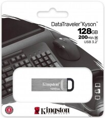 Kingston Kyson 128GB USB 3.2 Ezüst (DTKN/128GB) pendrive Memória kártya / Pendrive - Pendrive - 367791