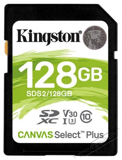 Kingston 128GB SD Canvas Select Plus (SDXC Class 10 UHS-I U3) (SDS2/128GB) memória kártya Memória kártya / Pendrive - SD / SDHC / SDXC kártya - 367769