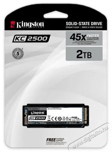 Kingston 2TB M.2 NVMe 2280 KC2500 (SKC2500M8/2000G) SSD Iroda és számítástechnika - 0Adattároló / merevlemez - SSD - 367854