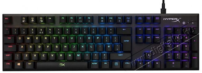Kingston HyperX Alloy FPS (Kailh Silver Speed) RGB vil&aacute;g&iacute;t&oacute; mechanikus gaming billentyűzet - UK Iroda &eacute;s sz&aacute;m&iacute;t&aacute;stechnika - Billentyűzet / billentyűzet szett - Vezet&eacute;kes - 367831