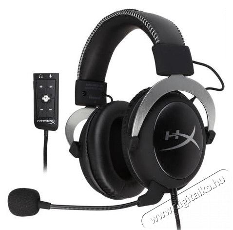 Kingston HyperX Cloud II KHX-HSCP 3,5 Jack, USB gamer headset - gun/metal Audio-Video / Hifi / Multimédia - Fül és Fejhallgatók - Fejhallgató mikrofonnal / headset - 312092