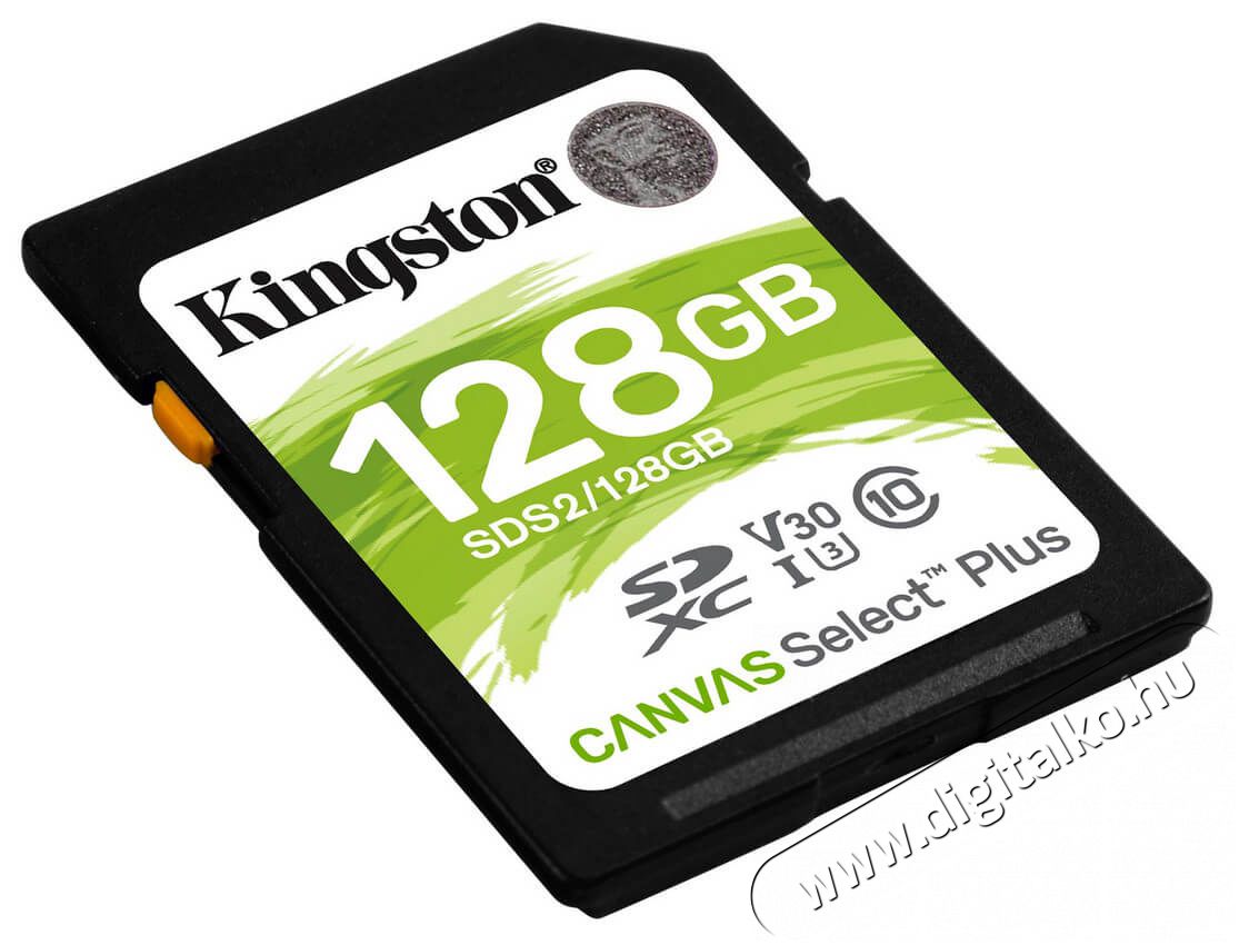 Kingston 128GB SD Canvas Select Plus (SDXC Class 10 UHS-I U3) (SDS2/128GB) memória kártya Memória kártya / Pendrive - SD / SDHC / SDXC kártya - 367769