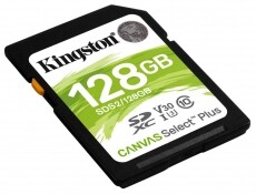 Kingston 128GB SD Canvas Select Plus (SDXC Class 10 UHS-I U3) (SDS2/128GB) memória kártya Memória kártya / Pendrive - SD / SDHC / SDXC kártya - 367769