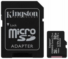 Kingston 32GB SD micro Canvas Select Plus (SDHC Class 10 A1) (SDCS2/32GB) memória kártya Memória kártya / Pendrive - MicroSD / MicroSDHC kártya - 367776