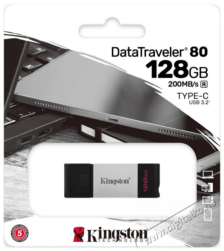 Kingston 128GB USB3.2 C DataTraveler 80 (DT80/128GB) pendrive Egyéb - Nem forgalmazzuk ! - 367846