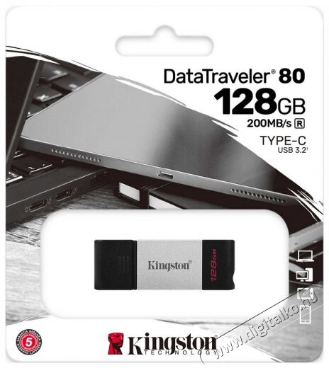 Kingston 128GB USB3.2 C DataTraveler 80 (DT80/128GB) pendrive Egyéb - Nem forgalmazzuk ! - 367846