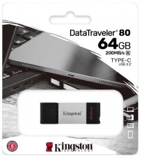 Kingston 64GB USB3.2 C DataTraveler 80 (DT80/64GB) pendrive Egyéb - Nem forgalmazzuk ! - 367850