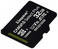 Kingston 32GB SD micro Canvas Select Plus (SDHC Class 10 A1) (SDCS2/32GBSP) memória kártya Memória kártya / Pendrive - MicroSD / MicroSDHC kártya - 367777
