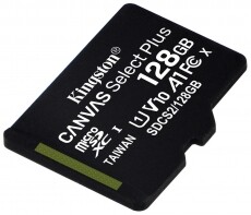 Kingston 128GB SD micro Canvas Select Plus (SDXC Class 10 A1) (SDCS2/128GBSP) memória kártya Memória kártya / Pendrive - MicroSD / MicroSDHC kártya - 367770