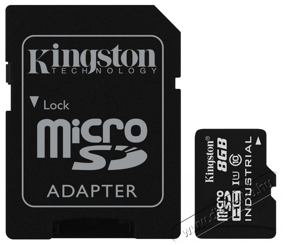 Kingston 8GB SD micro (SDHC Class 10 UHS-I)Industrial Temp Card (SDCIT/8GB ) memória kártya adapterrel Memória kártya / Pendrive - MicroSD / MicroSDHC kártya - 332607