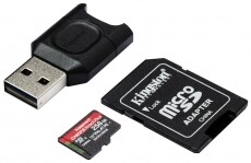 Kingston 256GB SD micro Canvas React Plus (SDXC Class 10 UHS-II U3) (MLPMR2/256GB) memória kártya Memória kártya / Pendrive - MicroSD / MicroSDHC kártya - 367818