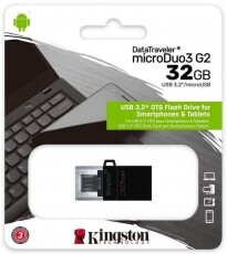Kingston 32GB microUSB3.2 /USB3.2 A Fekete (DTDUO3G2/32GB) pendrive Egyéb - Nem forgalmazzuk ! - 367825