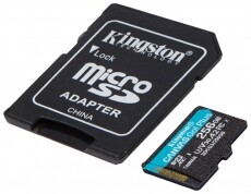 Kingston 256GB SD micro Canvas Go! Plus (SDXC Class 10 UHS-I) memóriakártya + adapter Memória kártya / Pendrive - MicroSD / MicroSDHC kártya - 367816