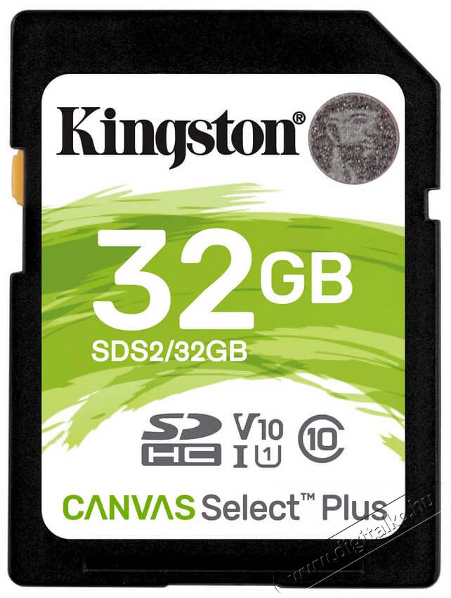 Kingston 32GB SD Canvas Select Plus (SDHC Class 10 UHS-I U1) (SDS2/32GB) memória kártya Memória kártya / Pendrive - MicroSD / MicroSDHC kártya - 367774