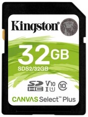 Kingston 32GB SD Canvas Select Plus (SDHC Class 10 UHS-I U1) (SDS2/32GB) memória kártya Memória kártya / Pendrive - MicroSD / MicroSDHC kártya - 367774