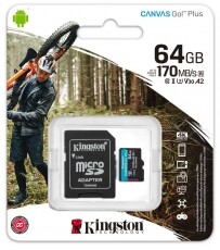 Kingston SDCG3 64GB MEMÓRIAKÁRTYA Memória kártya / Pendrive - MicroSD / MicroSDHC kártya - 365938