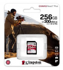 Kingston Canvas React Plus SDXC Class 10 UHS-II U3 (SDR2/256GB) Memóriakártya Memória kártya / Pendrive - SD / SDHC / SDXC kártya - 385345
