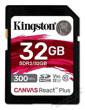 Kingston Canvas React Plus SDHC Class 10 UHS-II U3 (SDR2/32GB) Memóriakártya Memória kártya / Pendrive - SD / SDHC / SDXC kártya - 385341