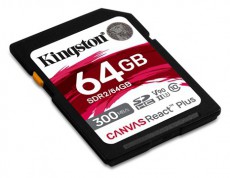 Kingston Canvas React Plus SDXC Class 10 UHS-II U3 (SDR2/64GB)  Mem&oacute;riak&aacute;rtya Mem&oacute;ria k&aacute;rtya / Pendrive - SD / SDHC / SDXC k&aacute;rtya - 385342
