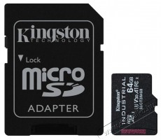 Kingston 64GB SD micro Industrial (SDXC Class 10 A1) (SDCIT2/64GB) memória kártya + olvasó Memória kártya / Pendrive - MicroSD / MicroSDHC kártya - 386161