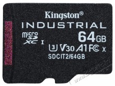 Kingston 64GB SD micro Industrial (SDXC Class 10 A1) (SDCIT2/64GBSP) memória kártya Memória kártya / Pendrive - MicroSD / MicroSDHC kártya - 386162