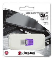 Kingston 128GB USB3.2 Gen1 C/USB3.2 Gen1 A DataTraveler microDuo 3C (DTDUO3CG3/128GB) Flash Drive Memória kártya / Pendrive - Pendrive - 398612