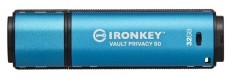 Kingston 32GB USB3.2 IronKey Vault Privacy 50 (IKVP50/32GB) Flash Drive - Memória kártya / Pendrive - Pendrive - 442681