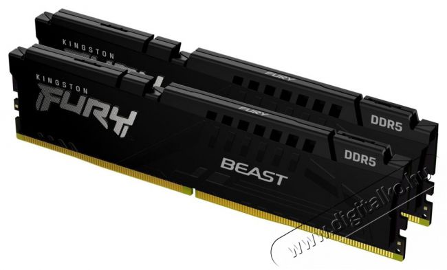 Kingston 16GB 6000MHz DDR-5 FURY Beast Black EXPO (Kit! 2db 8GB) (KF560C36BBEK2-16) memória Iroda és számítástechnika - Egyéb számítástechnikai termék - 464341